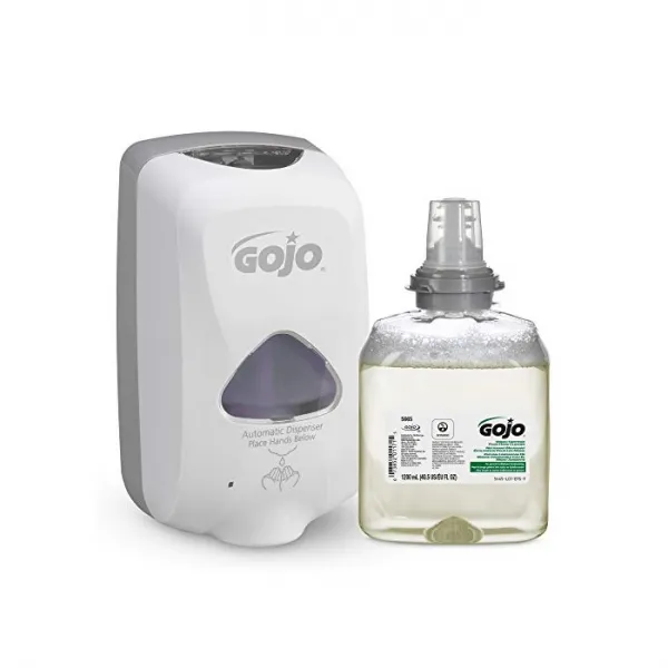 GOJO Green Certified Foam Hand Cleaner TFX Starter Kit 1-1200 mL EcoLogo Soap Refill ＋ 1- Dove Grey Touch-Free D, One Size, One Color