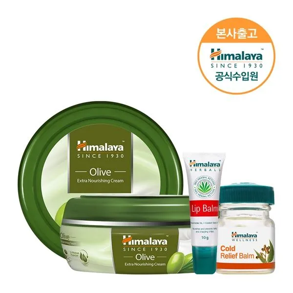 히말라야 올리브 수분크림 50ml x2+립밤 10g+콜드밤 10g, FREE/FREE