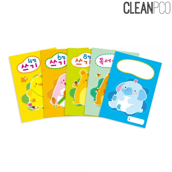 43 장바구니연구소 / h01 가꿈 교육용품 노트 5가지디자인(10권1봉) 줄노트 연습장 두꺼운노트 한국사일반 6칸(NO.234)