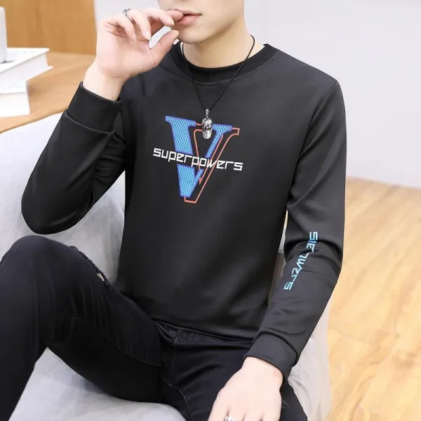 Kirahosi 남성 가을 맨투맨 긴팔 티셔츠 겨울 빅사이즈 후드티 캐주얼 긴소매 Ws 247 +덧신 증정 Bd002exs