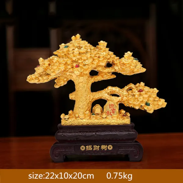 새로운 스타일 머니 트리 수지 장식 길조 선물 거실 연구 사무실 바탕 화면 장식 가게 장식 WSHYUFEI, 06 As shown