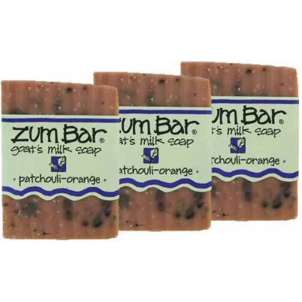 Indigo Wild : Zum Bar 염소 우유 비누 파출 리 & 오렌지 3oz (3 팩), 1