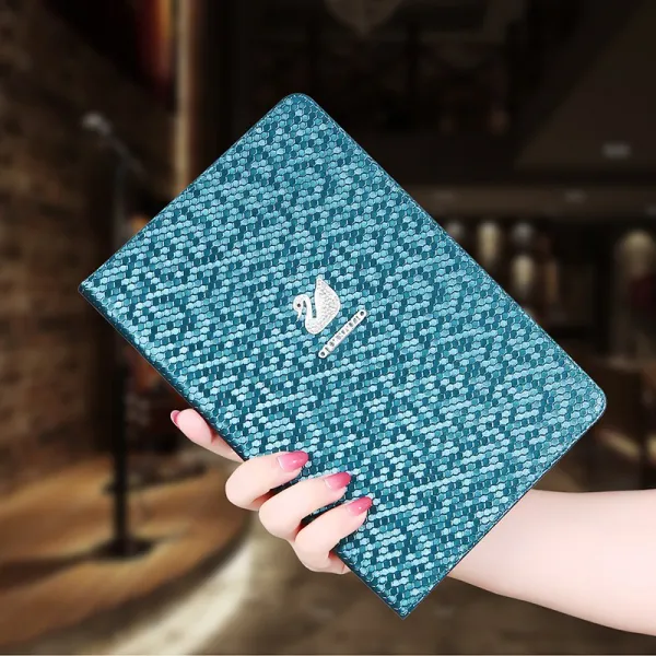 율율마미 적용 사과폰 보호케이스 6세대다 97 인치 Ipad 2017 Ipdair 유터케이스 자 6th 코트 A1893 다크그린 백조 @ 방폭 강화유리 필름