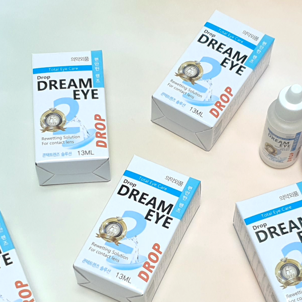 히알루론산 렌즈 습윤제 13ml 4개 + 렌즈케이스 증정 (최신제조일자) / 렌즈액 습윤액 보습 하드 드림 소프트 원데이 렌즈 드롭 드림아이 타몽