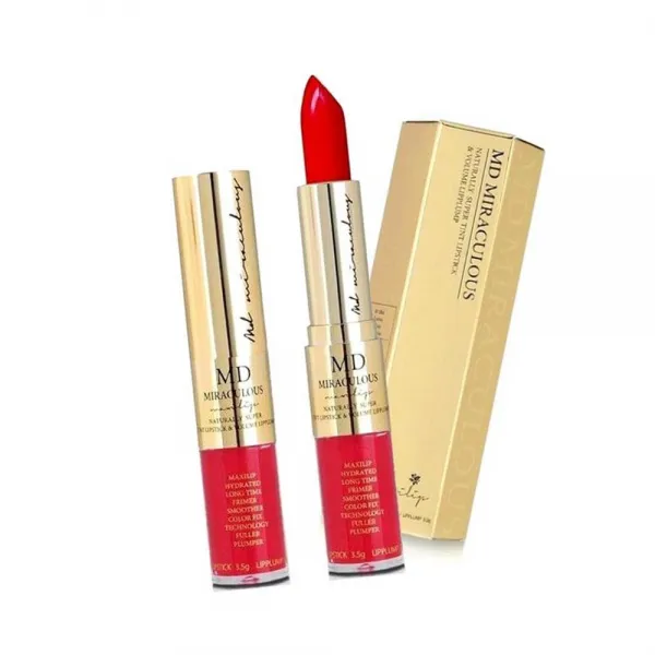MD Korea 럭셔리 립스틱 립 통통한 콤비 기적적인 레드 Luxury Lipstick Lip Plump Combo Miraculous Red, 단일상품, 단일상품