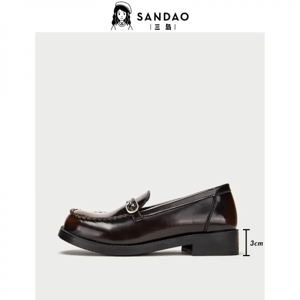 미들힐 가죽신발 여성유니크한 소프트가죽 여름시즌 얇은타입 스퀘어 일본스타일 클래식 일반모델 Jk미드힐 유니폼신발