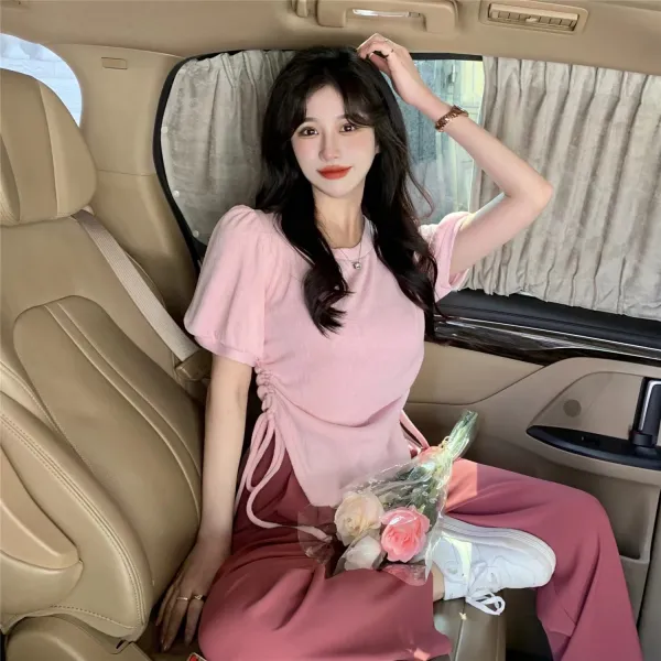 큰통바지 이와 같다 추우천 빅사이즈 라운드넥 디자인감각 스타일리쉬 정장바지 일자통바지 배가리고 4973980587