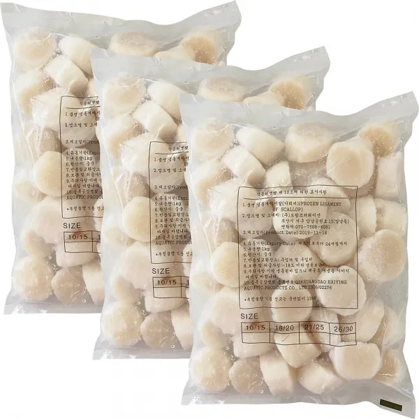 힘찬푸드 냉동 가리비&키조개 관자 3팩 가리비관자 1kg