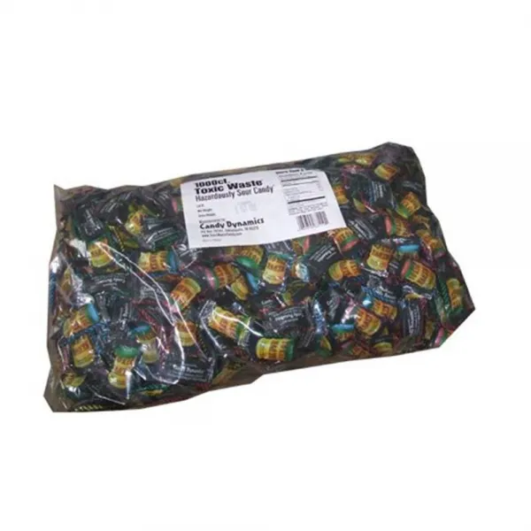 TOXIC WASTE 유독성 폐기물이 위험할 정도로 시큼한 캔디 1000 카운트 벌크 메가백 Hazardously Sour Candy Count Bulk Mega Bag, 단일상품