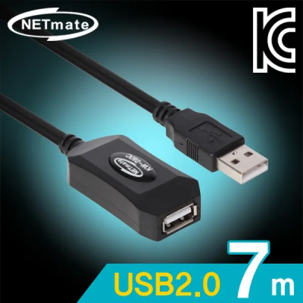 넷메이트 KW-240C USB2.0 무전원 리피터 7m (Terminus) 증폭기 마이크케이블 리피터 송수신기 케이블 음향기 모니터 네트워크, 본상품 선택