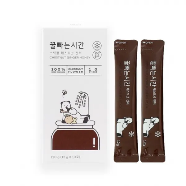 시속삼십킬로미터 꿀빠는시간 스틱꿀 체스트넛 진저 10p, 120g, 3개