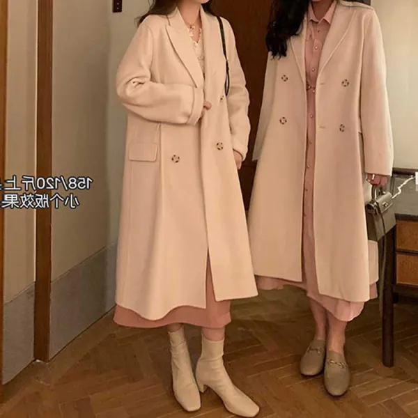 발가락 건 뭉실뭉실 누이동생 겨울 가을 양면 여성 작은 키 허리보정 캐시미어 빅사이즈