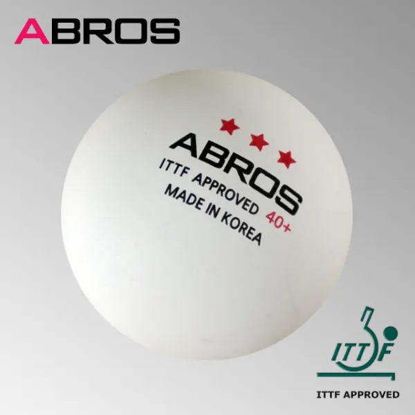 에이브로스 ABROS 3성 40+ ITTF공인 시합구(ABS소재)6개입