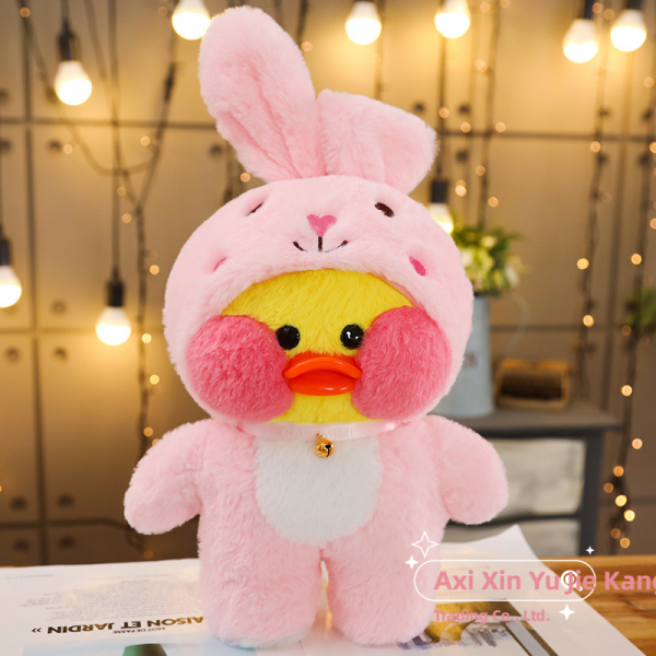 PKTOYS DIY 행운 예쁘다 귀여 봉제 샐리 빵빵덕 오리 인형 옷 선물 30cm X31, 꽃토끼로 변신하다