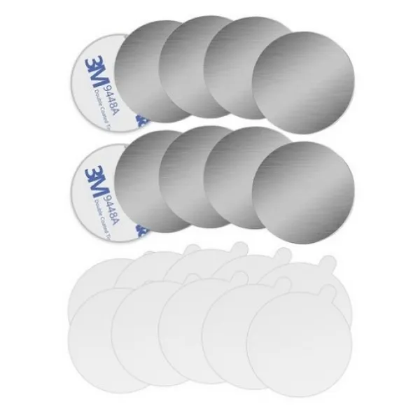 올리보 휴대폰 마그네틱 자석 거치대용 스틸 플레이트 0.4mm 원형 10p + 보호필름 10p, 실버, 1개