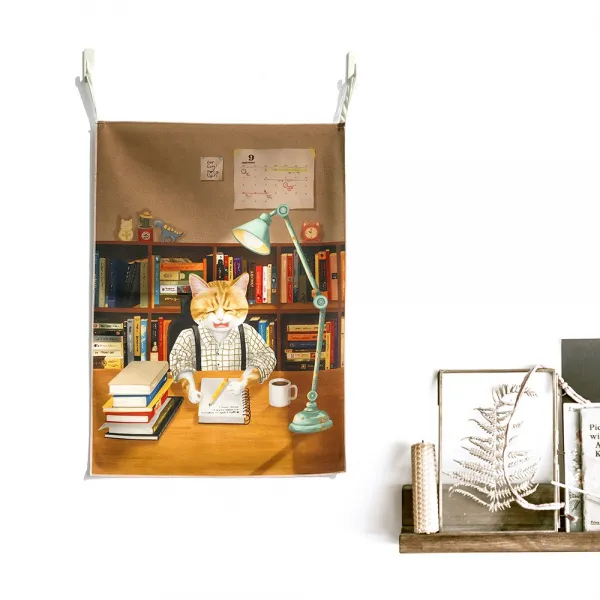듀박스 패브릭포스터 캔버스액자 - 생계형 작가 고양이