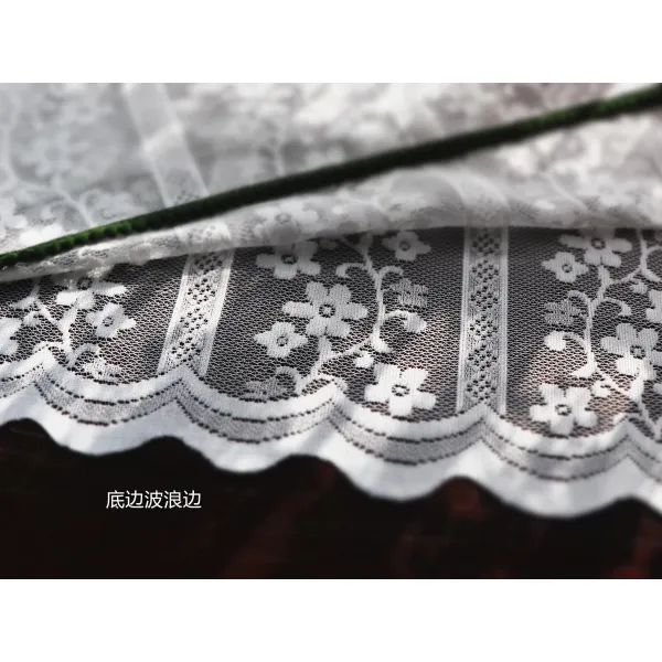 어반30 린넨 레이스 가리개 커튼 도어의 반 블라인드 칸막이 찬장 차폐, 꽃가지 덩굴(밑쪽 물결 끝)은 장대를 포함하지