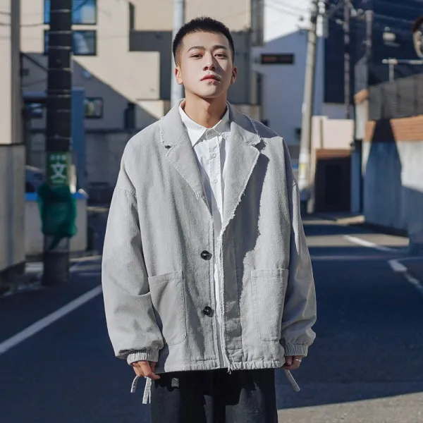 봄 빈티지 혁파 루즈핏 캐주얼 양복 드레시 코트