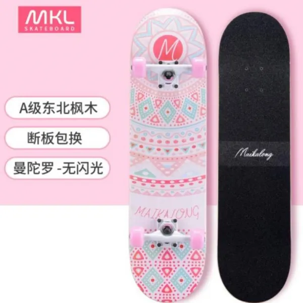 스텝박스 두발 킥보드 전문 남아여아 성인 뒤바퀴 남성여성 남성 여학생 걷기대신 페달 싱글널판지 T06 흰독말풀 선물보따리 반짝임없는 빛