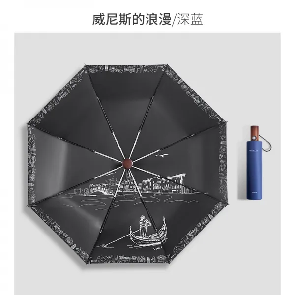 나이로 전자동 우산 버튼 하나로 접어서 접고 고목자루 파라솔 자개 맞춤남 멋있어