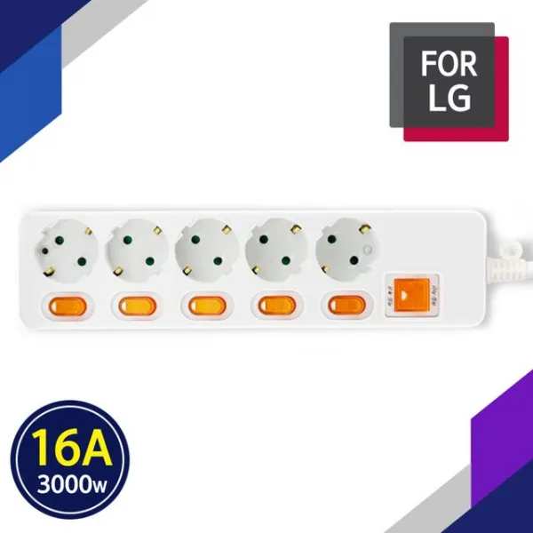 개별 차단 과부하 For 누전차단 멀티탭 LG 5구 국산 3M 16A, 1개
