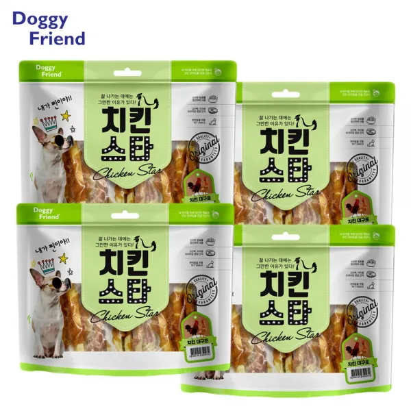치킨스타 대구포 300g / 전혀 딱딱한게 없는 대구살 소형견 육포 간식, 300g x4