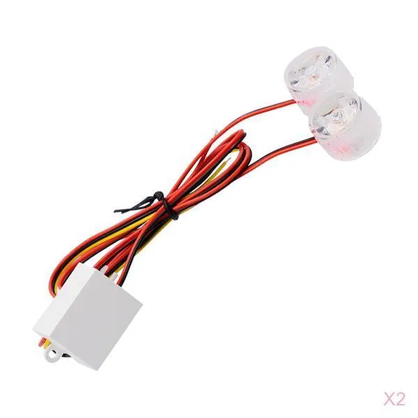 FWT 2pcs 12-85V 자동차 트럭 깜박임 비상 경고 LED 스트로브 조명 성 노출증, 빨간
