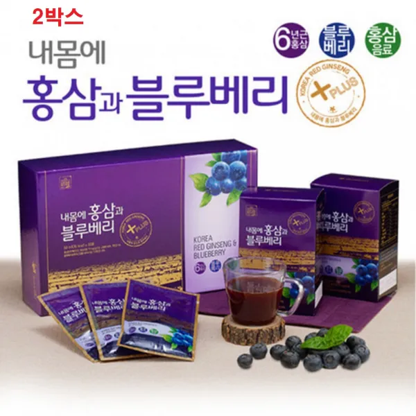대동고려삼 홍삼 블루베리 엑기스 즙 6년근홍삼 선물세트 사돈 시부모님 건강 어른 3만원대 2박스, 단일상품