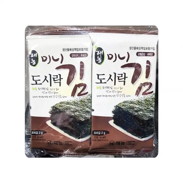 제철 해산물 반찬 미니도시락김(해농10봉)X24 김 해조류 해초 조미김(W6992D3), 오버레이 1