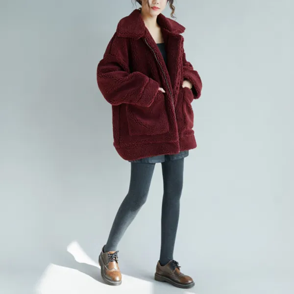 빅피플 뽀송 양털자켓 빅사이즈 여성 코트 Y9