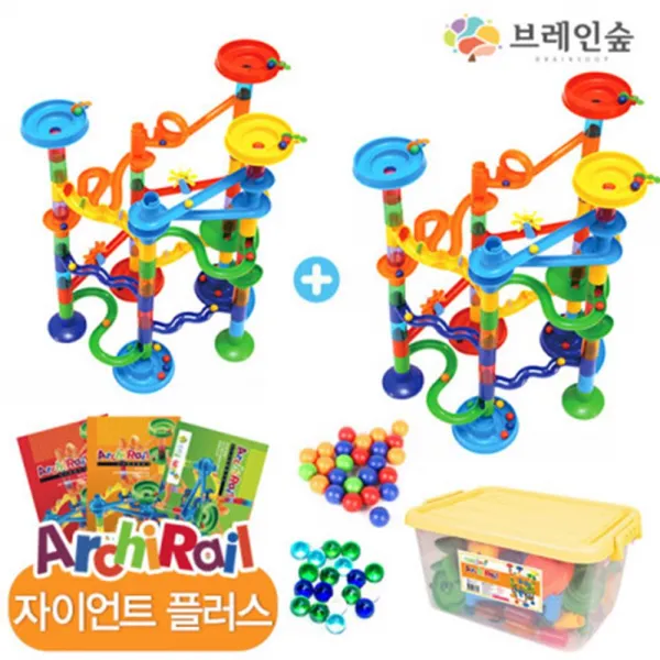 GDG9945 아키레일 자이언트플러스 레인블럭86개 구슬70개 지능개발교구/레일블럭/교재포함/아키레인