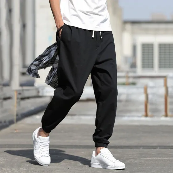 Kirahosi 트렌드 여름 남성 팬츠 캐주얼 조거 트레이닝 밴딩 카고 바지 40호 Alcfdel