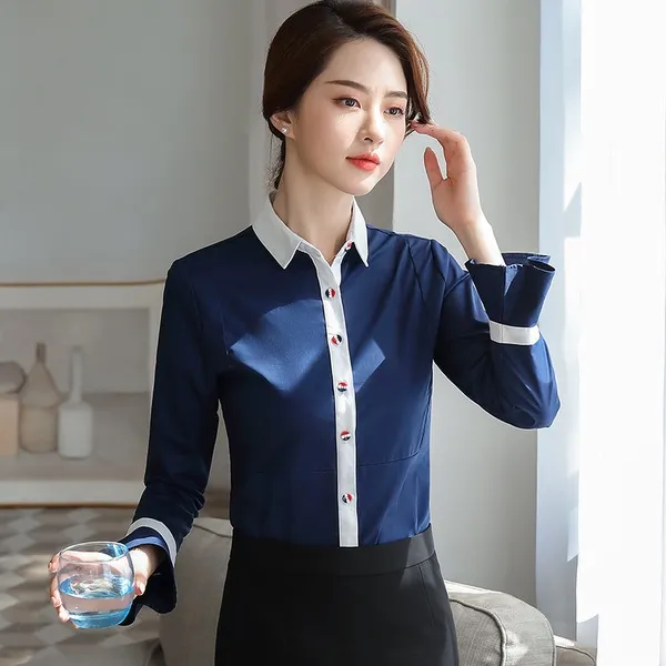 다올 2019 여성 긴 소매 가을 셔츠 블라우스