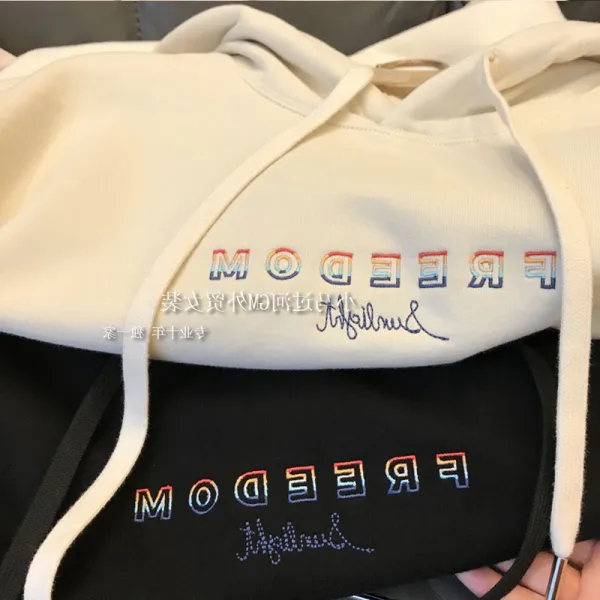 Sorfil 코디 가능!나른하다 넉넉하다 알파벳 헌 자수를 하다 날씬해 보이다 기모 두껍다 후드 맨투맨 여동