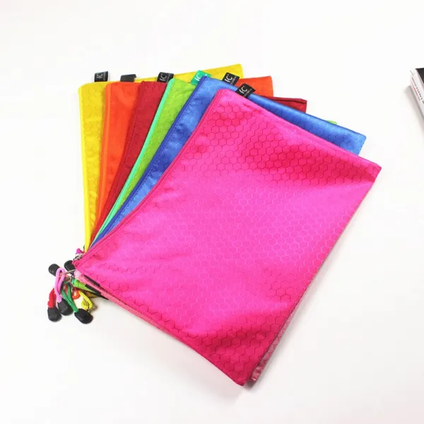 A4 지퍼 서류 봉투 축구공 체크 백 필통 서류 봉투 서류 봉투 서류 봉투 시험지 봉투 10 개 하늘색 10 개, 상세페이지 참조