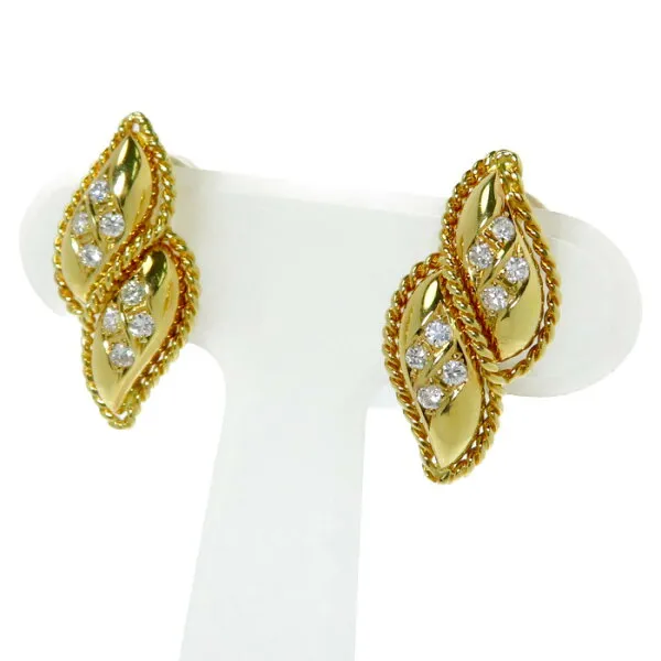 others 최종적 아래 점프식 합계 0.14×2ct 귀걸이 k 18 금 7.0(60)