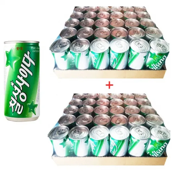 롯데 칠성사이다 190mlx60캔(30캔-2박스), 60개, 190ml