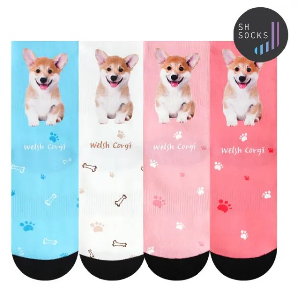 양말 덧 서한양말 강아지시리즈 중목양말 웰시코기 ㉿OD 13274D 서한섬유