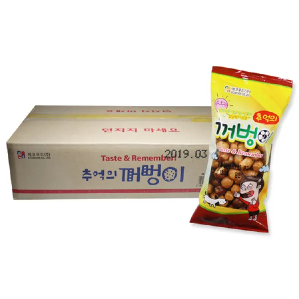 에코푸드 추억의 꺼벙이 50g 40개입 Box/과자/스낵/꾀돌이/봉지과자/추억의과자/문구점과자 상세페이지 참조