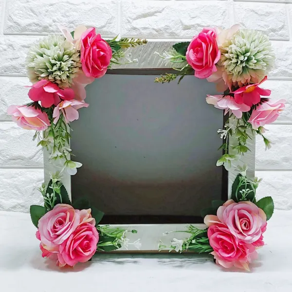 핑크 장미 사각리스