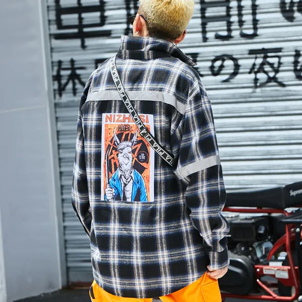 해외직구 제스퍼몰 빈티지 스트리트 루즈핏 긴 팔 체크 셔츠 ~xl 