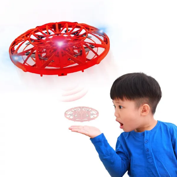 지샹드론 미확인비행체 ufo 트레일러 장난감 충전 미제기 아동용 장난감 남자아이 61 선물 빨간색, 단일상품