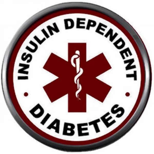 황급 한 보석 의학 경고 인슐린 의존적 인 당뇨병 당뇨병 빨간 몰타 십자가 18MM-20MM 매력