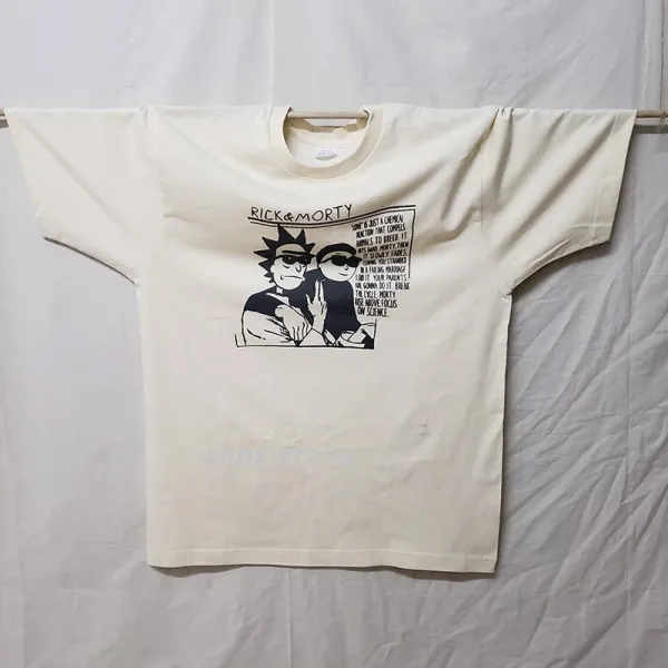 유니 에이(UNI A) RICKMORTY 릭 모티 커플 반팔 SONIC YOUTH COTTONT SHIRT