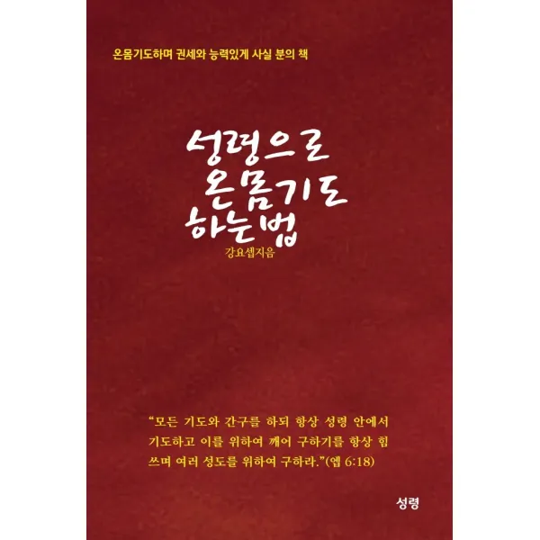 성령으로 온몸기도 하는 법:온몸기도하며 권세와 능력있게 사실 분의 책, 성령