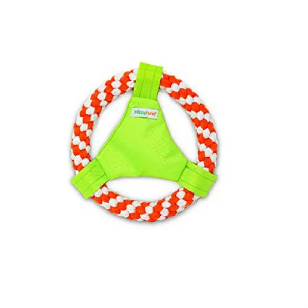 happyhund Dog Tug Toys-강인성 및 내구성을위한 로프 및 웨빙 재료-잡아, 상세내용참조