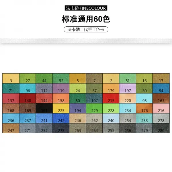 파카레마펜 2세대 마크로펜 세트 학생애니메이션 알콜유성회화 마크로펜 36/48/60/72 색 단두색 손수건 전용 2 두색 표준 통용색깔, 단일상품