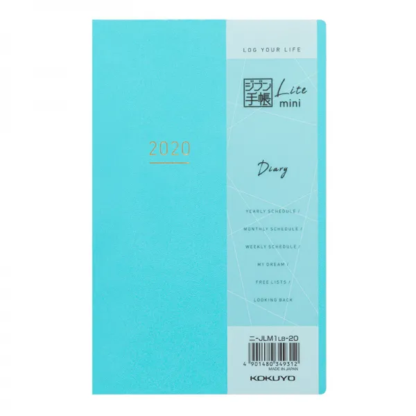 일본 의 명예 KOKUYO 자기 소개장 Lite mini2020 일정 계획 본 공책 B6 하늘색 190 * 120 mm 1 권 NI - JeLM1LB - 20