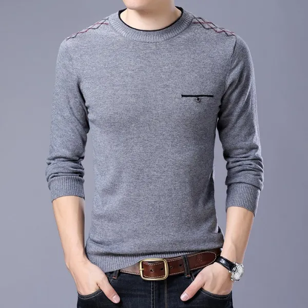 벨라루티 모던심플 긴소매 라운드넥 캐주얼 니트