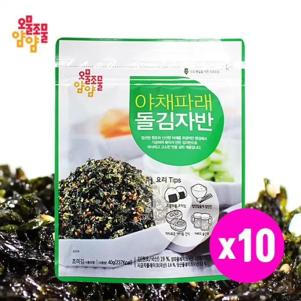 오물조물얌얌 야채파래 돌김자반 40g X10봉 10봉